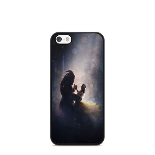 Coque De Téléphone Pour Iphone 5 / 5s / Se 2017 La Belle Et La Bete Disney Dessin Animé Rose Eternelle Ref 1453