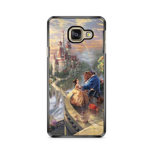 Coque De Téléphone Pour Samsung Galaxy A3 2016 ( A310) La Belle Et La Bete Disney Dessin Animé Rose Eternelle Ref 1623