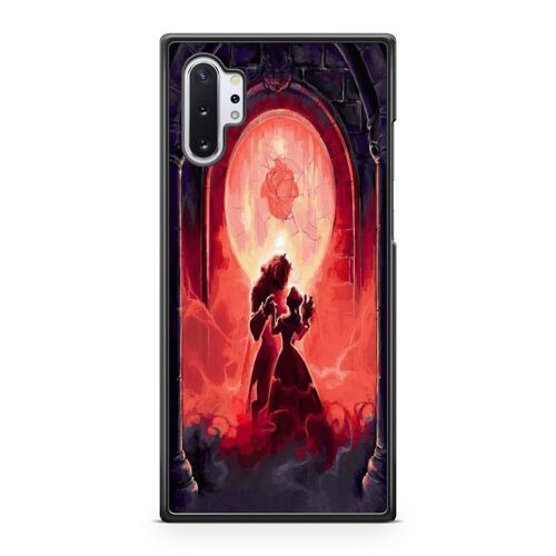 Coque De Téléphone Pour Samsung Galaxy Note 10 La Belle Et La Bete Disney Dessin Animé Rose Eternelle Ref 2100