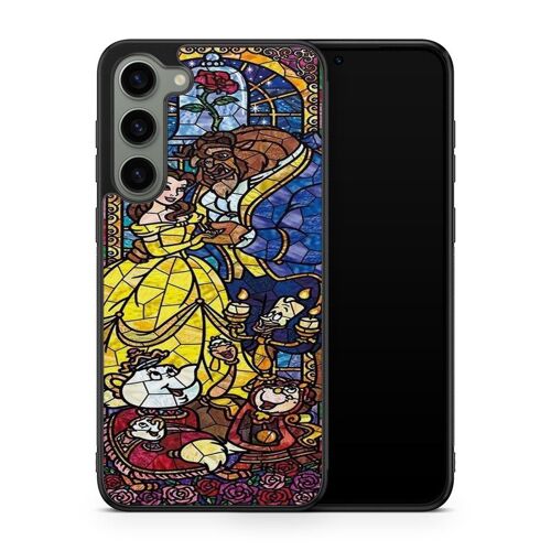 Coque De Téléphone Pour Samsung Galaxy A24 La Belle Et La Bete Disney Dessin Animé Rose Eternelle Ref 1306