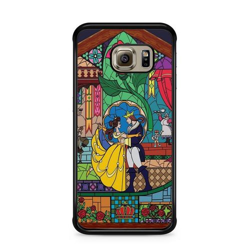 Coque De Téléphone Pour Samsung Galaxy S7 Edge La Belle Et La Bete Disney Dessin Animé Rose Eternelle Ref 2598