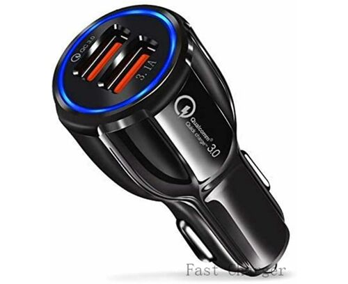 Chargeur De Voiture Rapide 3,1 A Usb Quick Charge 3.0, Deux Ports Pour Une Charge Rapide Et Des Fonctions De Sécurité