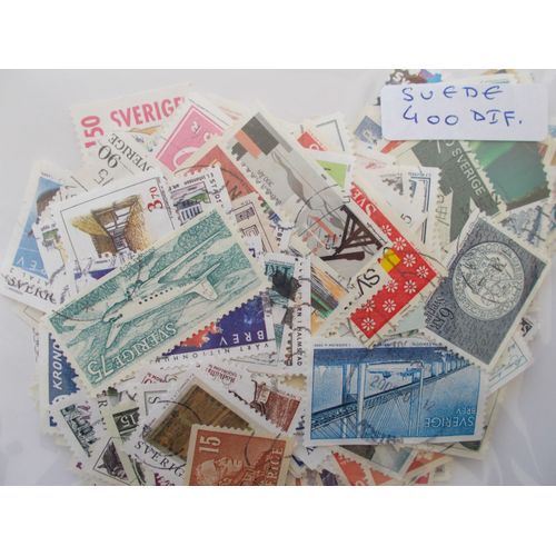 Suède 400 Timbres Différents
