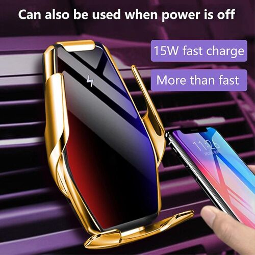 Support De Chargeur Sans Fil Rapide 15 W Pour Iphone Et Samsung ¿ Capteur Infrarouge, Compatibilité Universelle, Design Durable