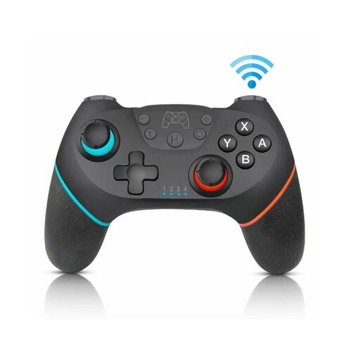 Manette de jeu sans fil Bluetooth pour Switch Pro - Ergonomique, Dual Shock, fonction Turbo, USB-C