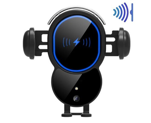 Support de chargeur sans fil pour voiture V8 ¿ Charge rapide 10 W, capteur infrarouge, rotation à 360°, compatible iPhone et Samsung