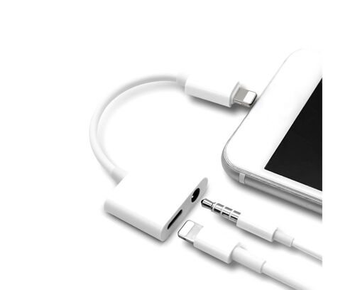 Adaptateur Répartiteur 2 En 1 Pour Iphone 7, 8, X : Chargez Et Écoutez De La Musique Simultanément