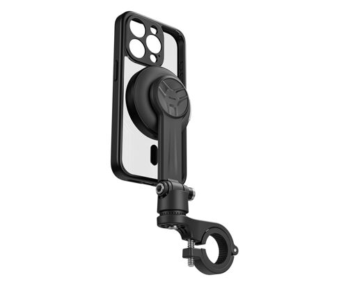 Support De Téléphone Moto À Dégagement Rapide Avec Étui Magnétique, Absorption Des Chocs, Angles Réglables, Compatible Avec Guidons De 25 Mm/28 Mm