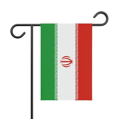 Drapeau Jardin Iran ¿ 32 x 47.5 cm ¿ Polyester Résistant ¿ Format Vertical ¿ Extérieur ¿ Pixelforma