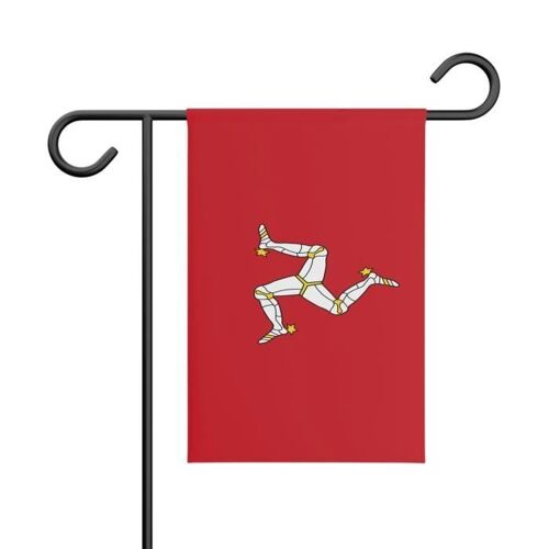 Drapeau Jardin île de Man ¿ 32 x 47.5 cm ¿ Polyester Résistant ¿ Format Vertical ¿ Extérieur ¿ Pixelforma