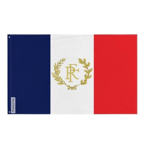 Drapeau france brodé RF 90x150cm en polyester