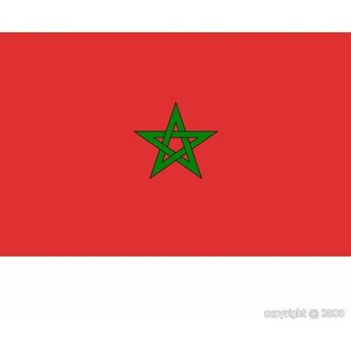 Drapeau - Maroc - 1.50M/90Cm - Rouge - Vert - Extérieur