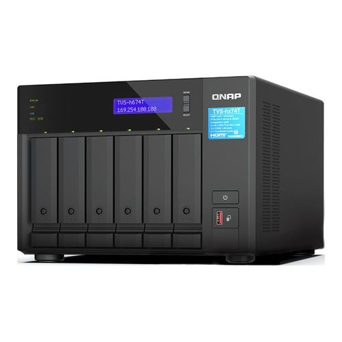 QNAP TVS-H674T - Serveur NAS - 6 Baies - SATA 6Gb/s - RAID 0, 1, 5, 6, 10, JBOD, 50 - RAM 32 Go - 2.5 Gigabit Ethernet - iSCSI support