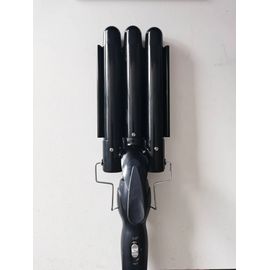 Ytseazn-Fer À Friser Professionnel En Céramique Triple Baril Fers À Friser Les Cheveux Styler Cheveux Waver Outils De Coiffure--22mm-Black-Uk