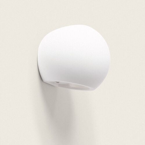 Applique Murale Plâtre Klay Blanc 130 Mm