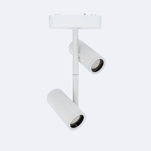 Spot Led Double 16w Madat Cri90 Blanc Pour Rail Magnétique Monophasé Super Slim 25mm 48v Blanc Chaud 2700k