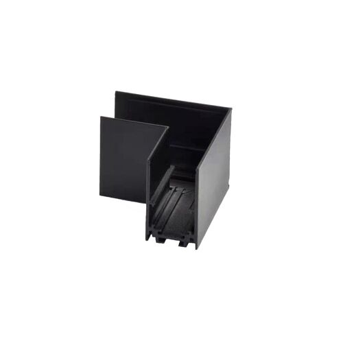 Raccord En L Horizontal Pour Rail Magnétique Monophasé Suspendu 20mm Noir