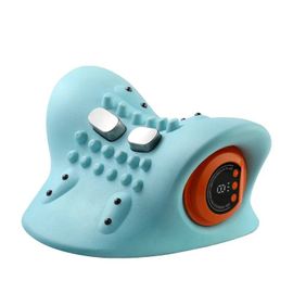 Jum-Masseur Cervical Électrique Pour Le Cou,Point D'acupuncture,Oreiller De Massage Par Vibration,Correction Du Cou Chauffée,Support De Traction,Soulagement De La Douleur,Nouveau--Multi 