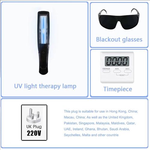 Jum-Le Dispositif De Luminothérapie Ultraviolette À Lampe Uvb 311 Nm,Utilisé Pour Le Traitement Du Psoriasis,Du Vitiligo Et De Diverses Maladies Cutanées--220v Uk Plug