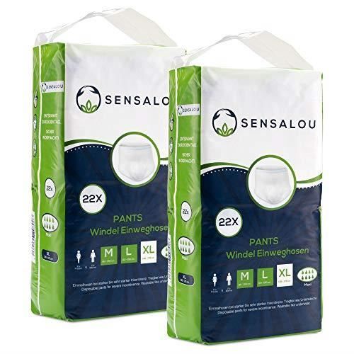 Sensalou Culotte Incontinence Adulte Homme Femme - Sous-Vêtements Pull-Ups Protection Les Fuites - 44 Pièces Taille Xl 