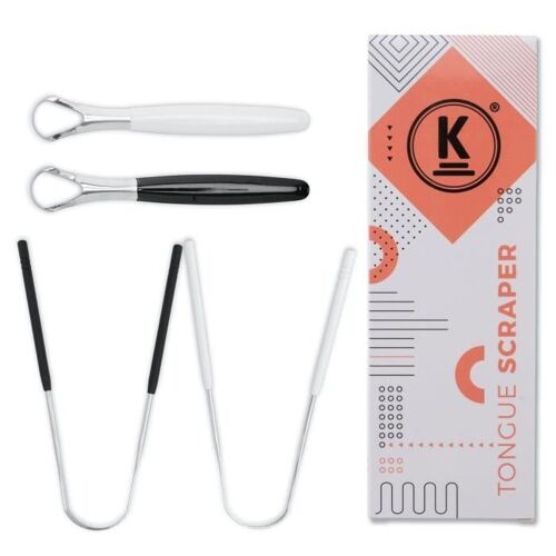 K-Pro Gratte Langue - Instrument D'hygiène Buccale En Acier Inoxydable 