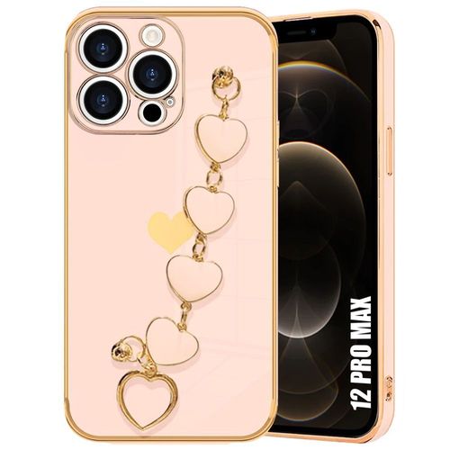 Coque Bracelet Pour Iphone 12 Pro Max, Protection Tpu Rose Antichoc Motif CUr Anti-Rayure Souple - E.F.Connection