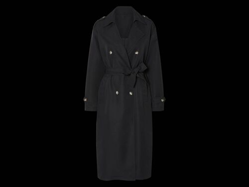 Esmara® Trench Femme (Noir, Xl(46/48))