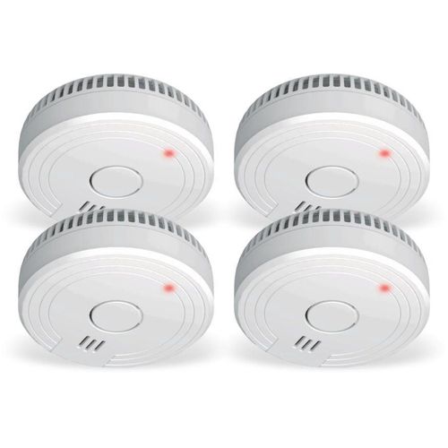 ELRO FS1801 Détecteur de fumée - Conforme à la norme européenne EN14604 - 4 pièces
