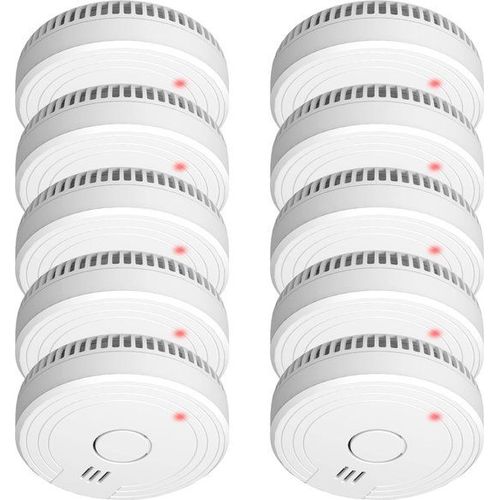 ELRO FS1801 Détecteur de fumée - Conforme à la norme européenne EN14604 - 10 pièces