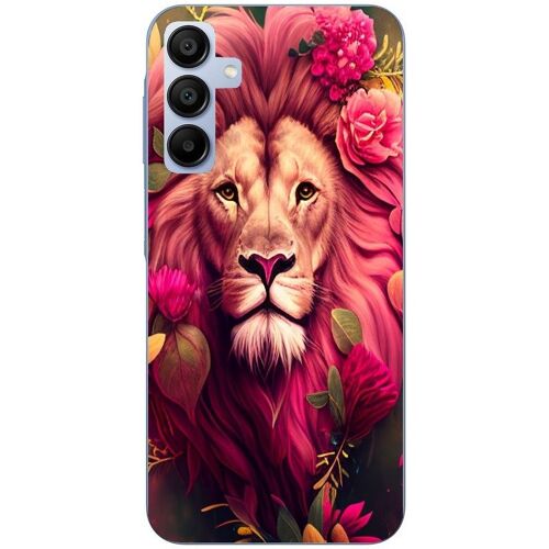 Coque Pour Galaxy S22 Lion Fleur Rose