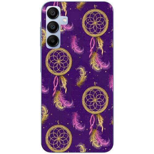 Coque Pour Galaxy A55 5g Dreamcatcher Violet Et Plumes