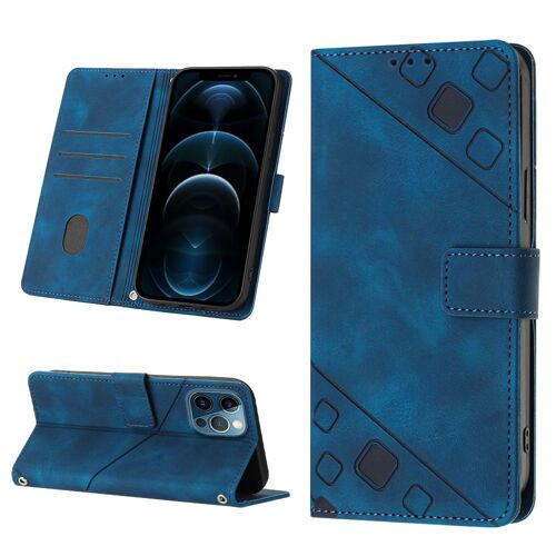 Coque Pour Iphone 12 Pro Max,Etui En Cuir Pu Pochette Portefeuille Magnétique Etui De Protection,Antichoc Housse De Rabat Pochette Pour Iphone 12 Pro Max,Bleu