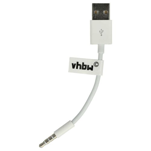 vhbw Câble de données USB câble de chargement compatible avec Dr. Dre Beats Wireless lecteur MP3 - blanc, 10 cm