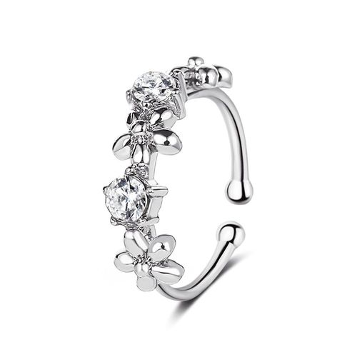 Boucles Pour Oreilles Non Perçées Inf Clip Couleur Cristal Argent