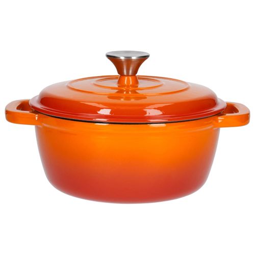 SILVERCREST® Faitout en fonte Premium, 22 cm (orange)