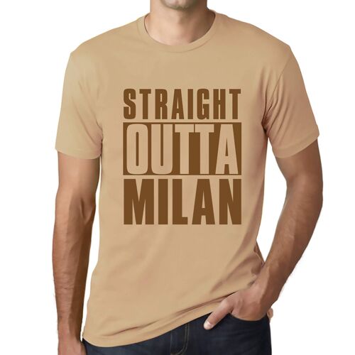 Homme Tee-Shirt Tout Droit Sorti De Milan - Straight Outta Milan - T-Shirt Graphique Éco-Responsable Vintage Cadeau Nouveauté