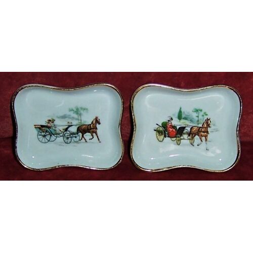 Lot De 2 Coupelles / Cendriers En Porcelaine De Limoges - Années 70