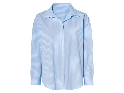 Esmara® Chemise Femme (Bleu/Rayé, 46)