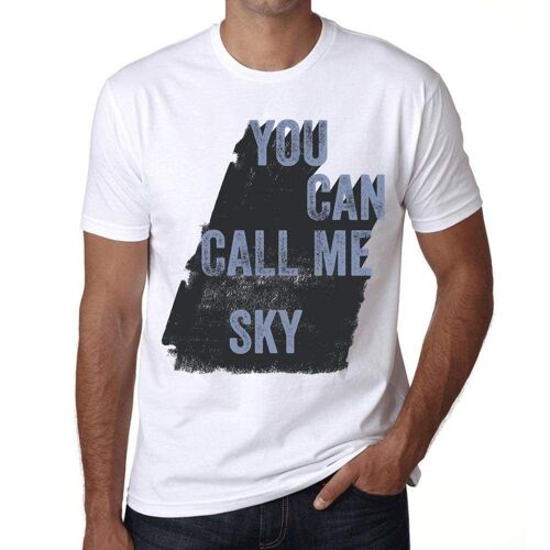 Homme Tee-Shirt Vous Pouvez M'appeler Ciel - You Can Call Me Sky - T-Shirt Graphique Éco-Responsable Vintage Cadeau Nouveauté