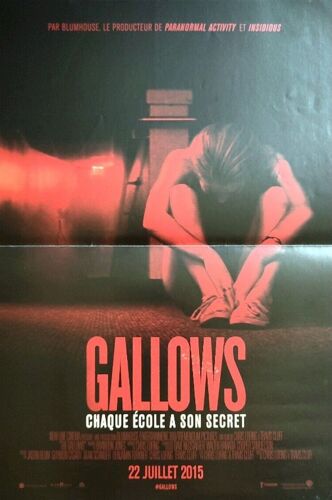 Gallows - Affiche Originale De Cinéma - Format 40x60 Cm - Un Film De Travis Cluff, Chris Lofing Avec Reese Mishler, Pfeifer Brown, Ryan Shoos, Cassidy Gifford, The - Année 2015