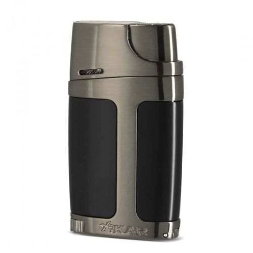 Briquet Cigare Double Flamme Element Noir Et Gun