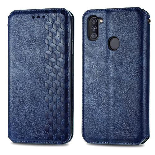 Étui Pour Samsung Galaxy M11 Conception De Mode Étui En Cuir Fonction De Portefeuille Entreprise Exquise Couverture Flip - Bleu