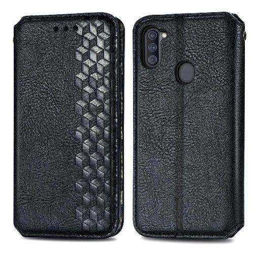 Étui Pour Samsung Galaxy M11 Fonction Portefeuille Étui En Cuir Affaires Exquises Conception De Mode Couverture Rabotant - Noir