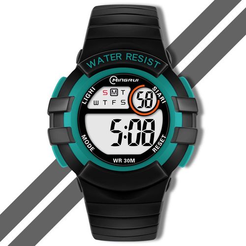 Montre Enfant,Adolescents Garçons Digitale Extérieur Sport 5atm Etanche Multifonction Montre,Alarme Et Calendrier Date Minuteur - Noir