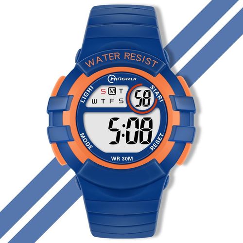 Montre Enfant,Adolescents Garçons Digitale Extérieur Sport 5atm Etanche Multifonction Montre,Alarme Et Calendrier Date Minuteur - Bleu