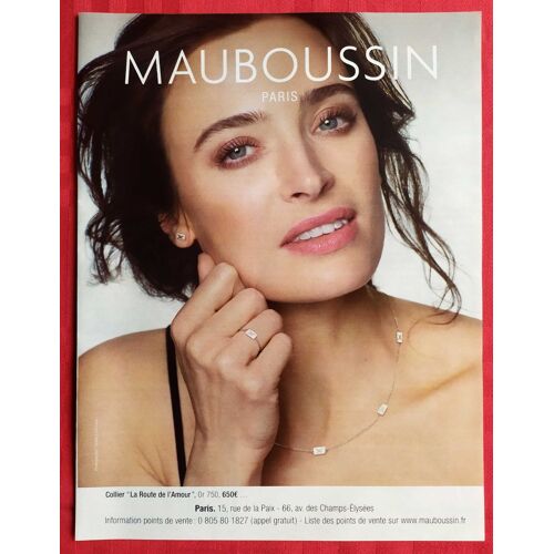 Publicité Papier - Collier "La Route De L'amour" Mauboussin De 2023
