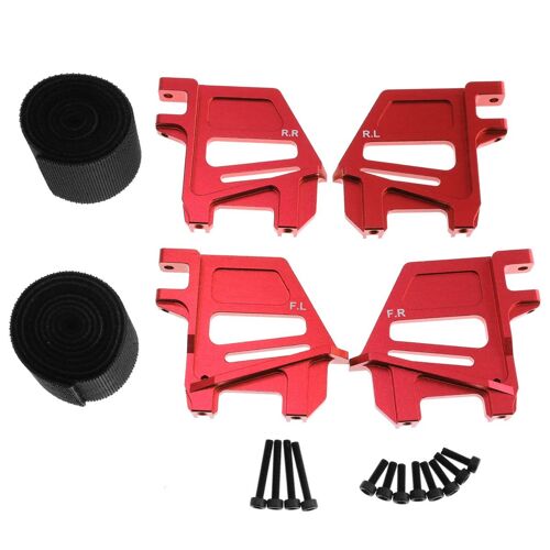 Support de Batterie Haut avec Sangle de Batterie pour 1/5 XMaxx 6S 8S RC PièCe de Mise à Niveau de Voiture Rouge