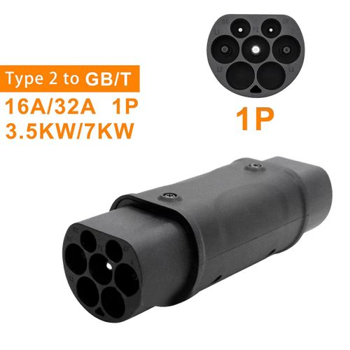 Adaptateur De Chargeur Ev Gbt Vers Type 2 Iec 62196 Vers Gb Chine Adaptateur Convertisseur De Chargeur Ev Standard 32a 1p 7,2 Kw Pour Evse