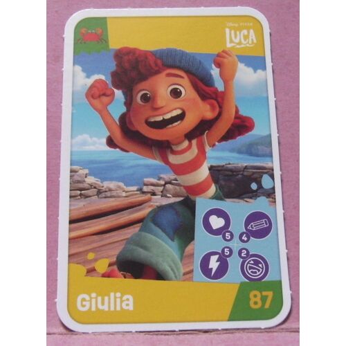 Carte / Image Jouons Rêvons - Luca / Giulia - Disney Pixar - Auchan - N° 87 - 2024
