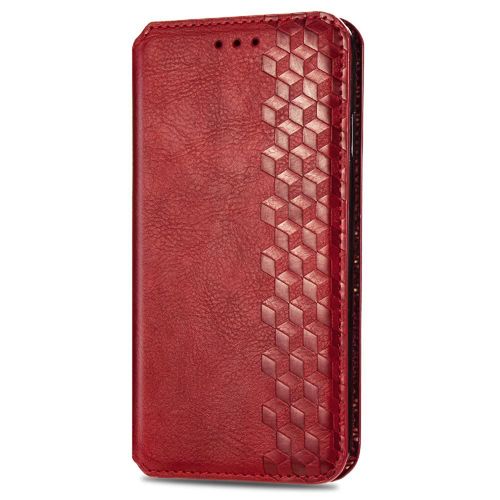 Étui Pour Samsung Galaxy M11 Fonction Portefeuille Étui En Cuir Affaires Exquises Conception De Mode Couverture Rabotant - Rouge